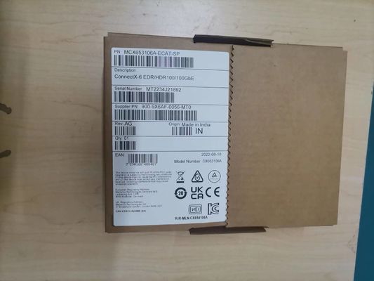 100 g HDR Infiniband Mellanox 100 gb Nic Sieciowy Interfejs QSFP56 MCX653106A-ECAT