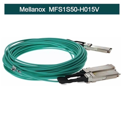 MFS1S50-H015V Kabel Mellanox Aoc InfiniBand Aktywna miedź Zespół kabla QSFP+ do SFP+