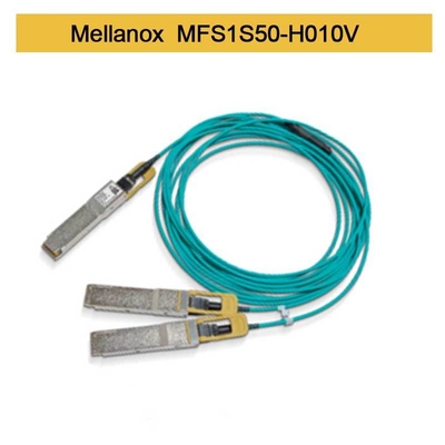 MFS1S50-H010V Aktywny kabel światłowodowy 200GbE do 2x100GbE Kable InfiniBand Kabel Mellanox AOC