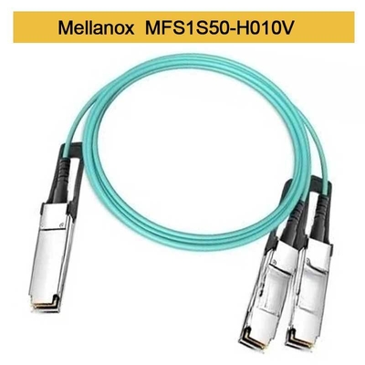 MFS1S50-H010V Aktywny kabel światłowodowy 200GbE do 2x100GbE Kable InfiniBand Kabel Mellanox AOC
