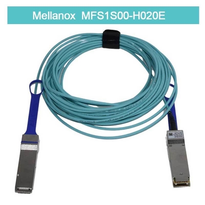 Kabel Mellanox AOC o niskim opóźnieniu MFS1S00-H020E Splitter Kabel Ethernet 200GbE Do 2x100GbE 20m