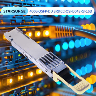 Szybki moduł nadawczo-odbiorczy optyczny 400G QSFP-DD SR8 dla centrów danych 400G QSFP-DD SR8