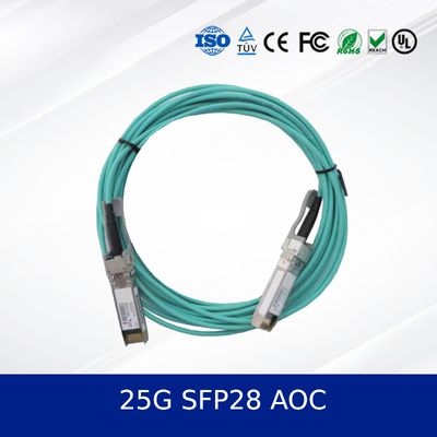 25G SFP28 AOC 3m Aktywny kabel optyczny o zasięgu 100m, niskiej mocy, diagnostyka cyfrowa