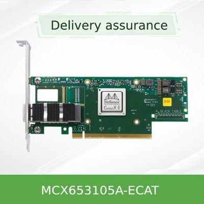 Karta sieciowa 100GbE VPI Mellanox MCX653105A-ECAT Pojedynczy port QSFP56 100GbE