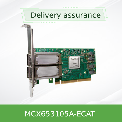 ConnectX 6 Dual Port Adapter Kartka Mellanox obsługująca 100Gb/S MCX653105A-ECAT