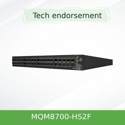 MQM8700-HS2F Przełącznik sieciowy Mellanox Przyspiesza działanie aplikacji HPC i AI