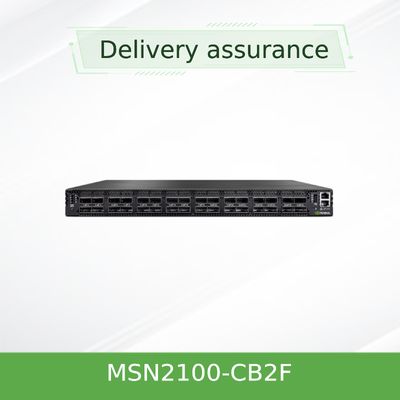 2-rdzeniowy przełącznik Mellanox SN2000 o małej głębokości MSN2100-CB2F 100GbE 1U 16 portów QSFP28 2 zasilacze AC X86