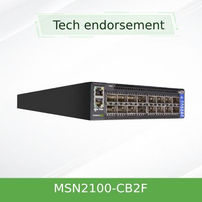 MSN2100-CB2F Przełączniki Ethernet Mellanox o połowie szerokości 10/25GbE i 100GbE