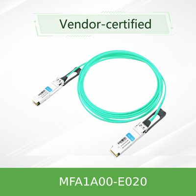 Nvidia Mfa1a00-Xxxx 100GB/S Qsfp28 Mmf Kabel aktywny optyczny Mfa1a00-E020 Kabel aktywny światłowodowy Ib EDR 100GB/S