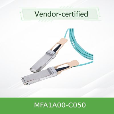 QSFP LSZH Mellanox AOC Kabel aktywny MFA1A00-C050 100GbE 50m nowy i oryginalny