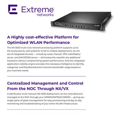 Przełącznik sieciowy Extreme Wireless WING NX 5500 Integrated Services Platform NX-5500-100R0-WR