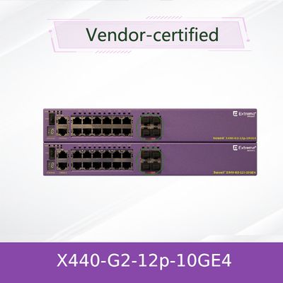 Skalowalny przełącznik PoE+ Extreme Network AVB 16531 X440-G2-12p-10GE4