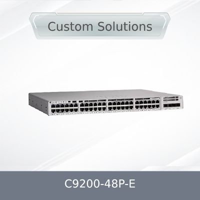 C9200-48p-E 48x 1g RJ45 Poe+ Port Przełącznik sieciowy 48 portów Poe+ Network Essentials z X1 Zasilacz AC