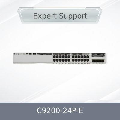 Oryginalny przełącznik sieciowy C9200-24p-E 9200 Layer 2 Ethernet z 24 portami PoE z funkcją QoS