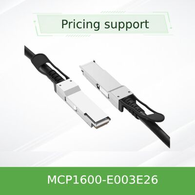 Kabel miedziany NVIDIA Mellanox MCP1600-E003E26 100Gb/s QSFP28 Passive Direct Attach – 3m, EDR InfiniBand, niskie opóźnienia, niemal zerowe zużycie energii do połączeń centrów danych