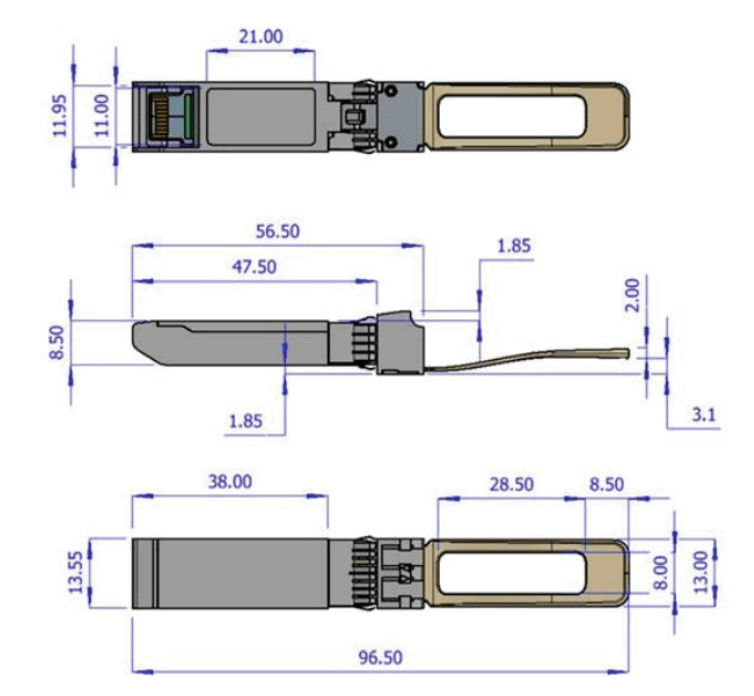 Transceiver optyczny 40GbE DDMI Mellanox QSFP+ 850nm MMA1B00-B150D MPO SR4 do 150m