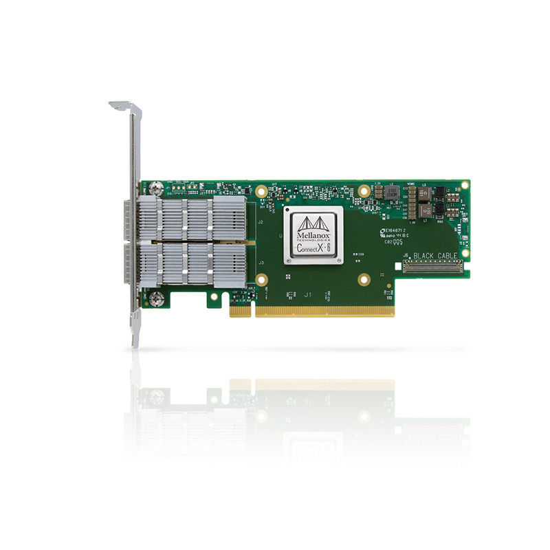 Dwuportowa karta sieciowa Ethernet HDR 200GbE Mellanox Adapter VPI MCX653106A-HDAT ConnectX 6 QSFP56