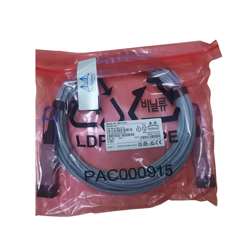 Oparty na VCSEL kabel QSFP Mellanox AOC MFA1A00-E015 IB EDR do 100 Gb/s