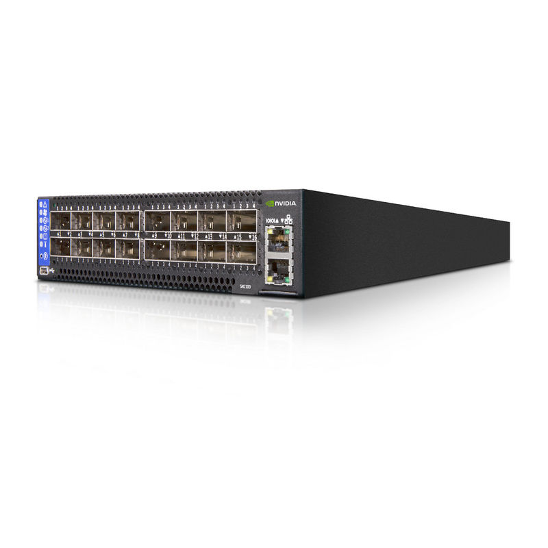 2-rdzeniowy przełącznik Mellanox SN2000 o małej głębokości MSN2100-CB2F 100GbE 1U 16 portów QSFP28 2 zasilacze AC X86