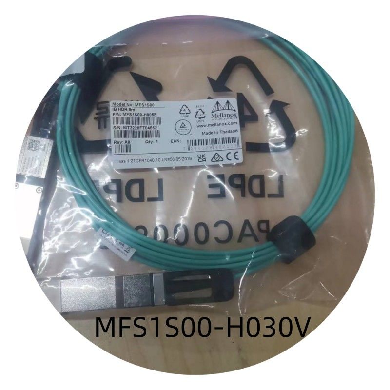 MFS1S00-H030V IB 200G kabel mellanox Aoc kabel sieciowy 30M QSFP56 wysoka prędkość i małe opóźnienie