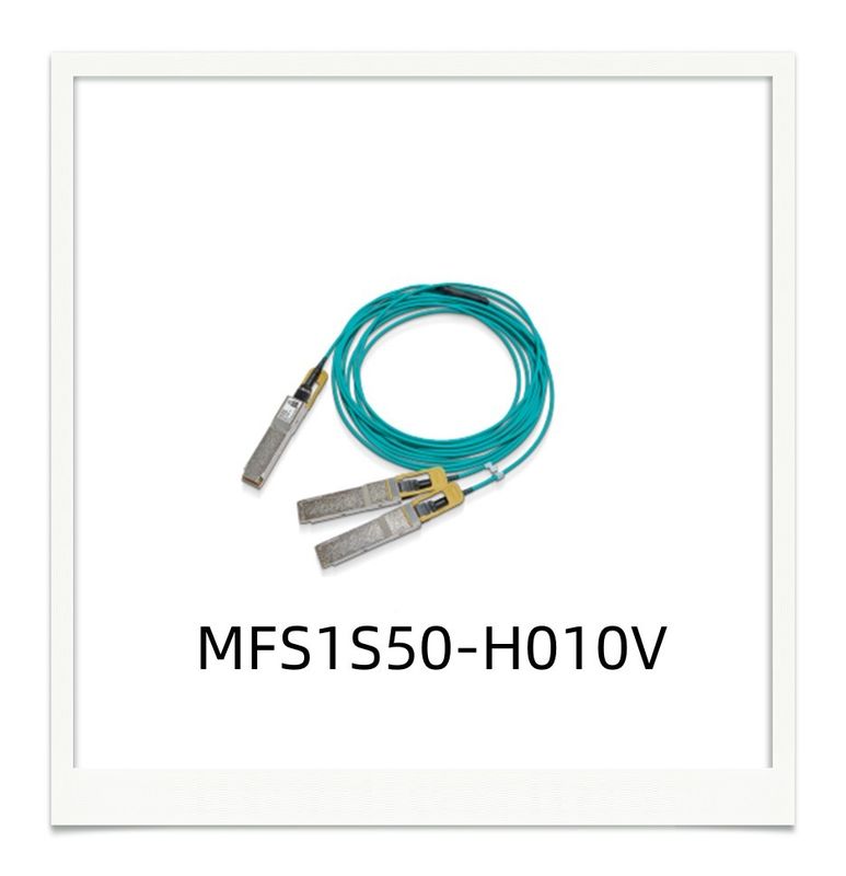 MFS1S50-H010V Aktywny kabel światłowodowy 200GbE do 2x100GbE Kable InfiniBand Kabel Mellanox AOC