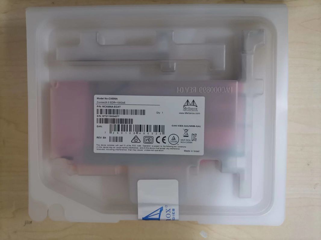 Adapter ConnectX-5 Ex VPI Karta sieciowa Mellanox EDR InfiniBand i podwójny port 100GbE QSFP28 MCX556A-EDAT