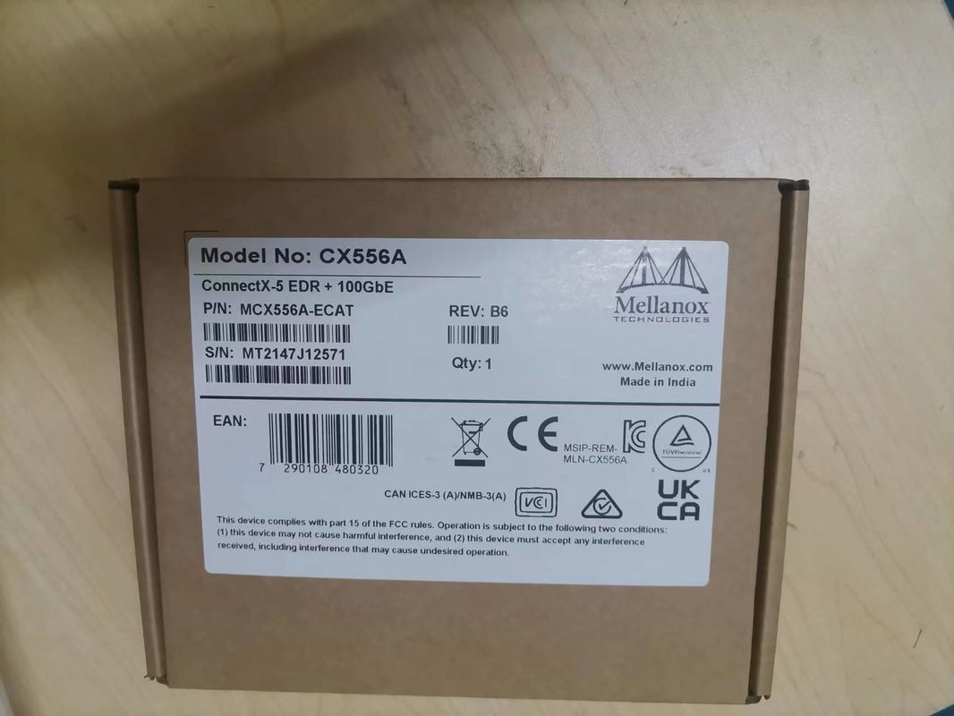 Adapter ConnectX-5 Ex VPI Karta sieciowa Mellanox EDR InfiniBand i podwójny port 100GbE QSFP28 MCX556A-EDAT