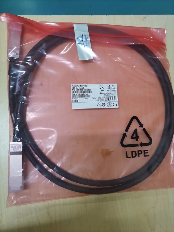 MCP1650-H002E26 Kabel dac Mellanox pasywna miedź Ib HDR do 200 GB/s Qsfp56 2 m