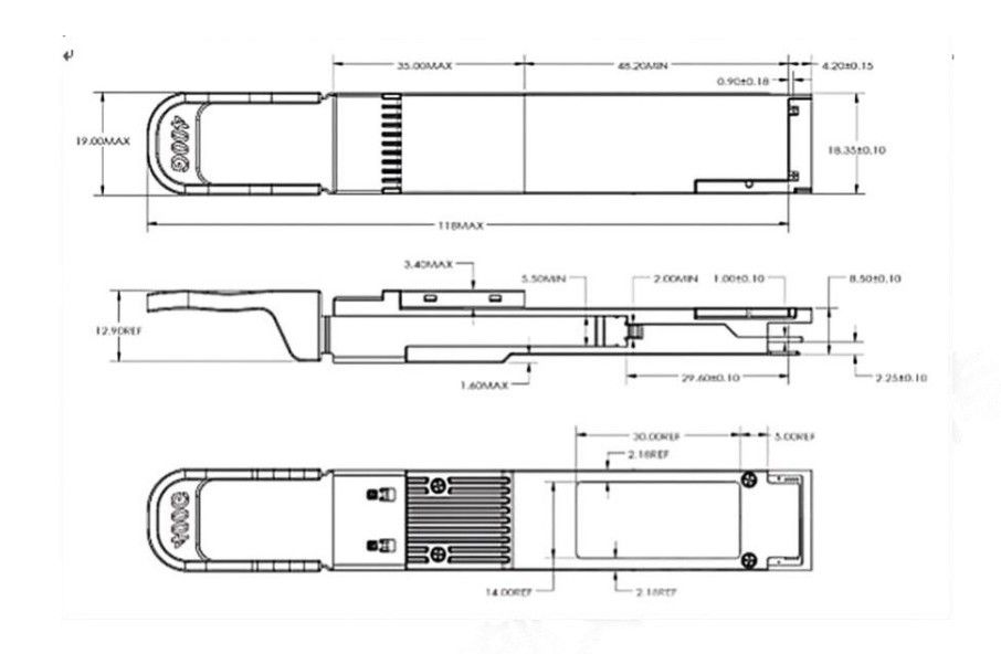 Rozwiązanie połączenia sieciowego Ethernet 400G QSFP112 DR4 nadajnik optyczny do jednowarunkowej transmisji światłowodowej do 500 m