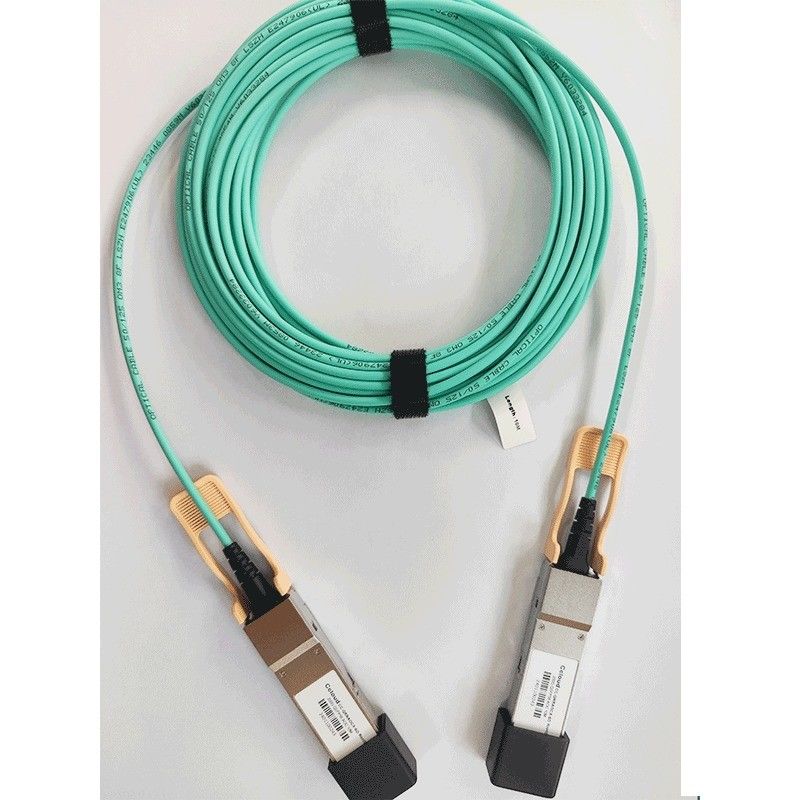 200G QSFP56 Active Optical Cable 26.56GBaud Speed Data Transmission Kompatybilny z łącznikiem OM3/OM4 Typ łącznika QSFP56