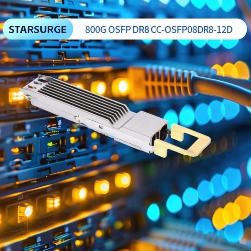 Interkonekcja komputerowa 800Gbps OSFP Transceiver optyczny z podwójnym podłączeniem MTP8APC i wysoką szybkością transmisji danych