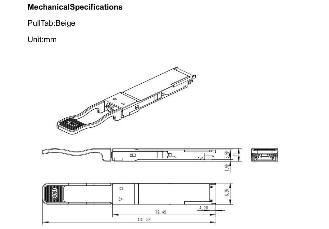 Sieć Ethernet 100m SR4 100G QSFP28 Moduł nadajnika światłowodowego z zgodnością IEEE 802.3bm