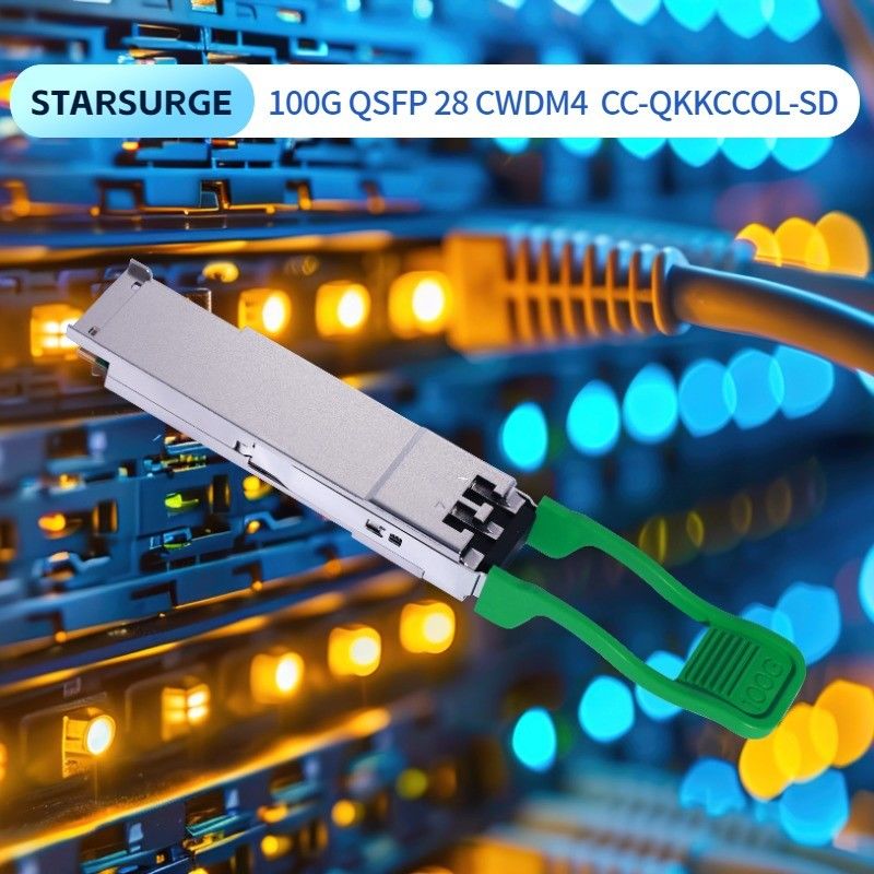 100G QSFP28 2km CWDM4 Transceiverów światłowodowych Ethernet Moc sieci ≤3.5W Minimalna należność ≤3.5W Zakres 2km Oryginalny