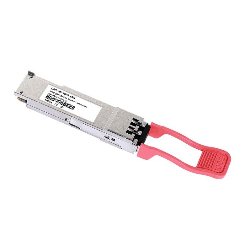 Jednorazowe źródło zasilania 3.3V 100GBase QSFP28 ER4 40KM Sprzęt światłowodowy Duplex LC Optical Transceiver Module dla Twoich wymagań