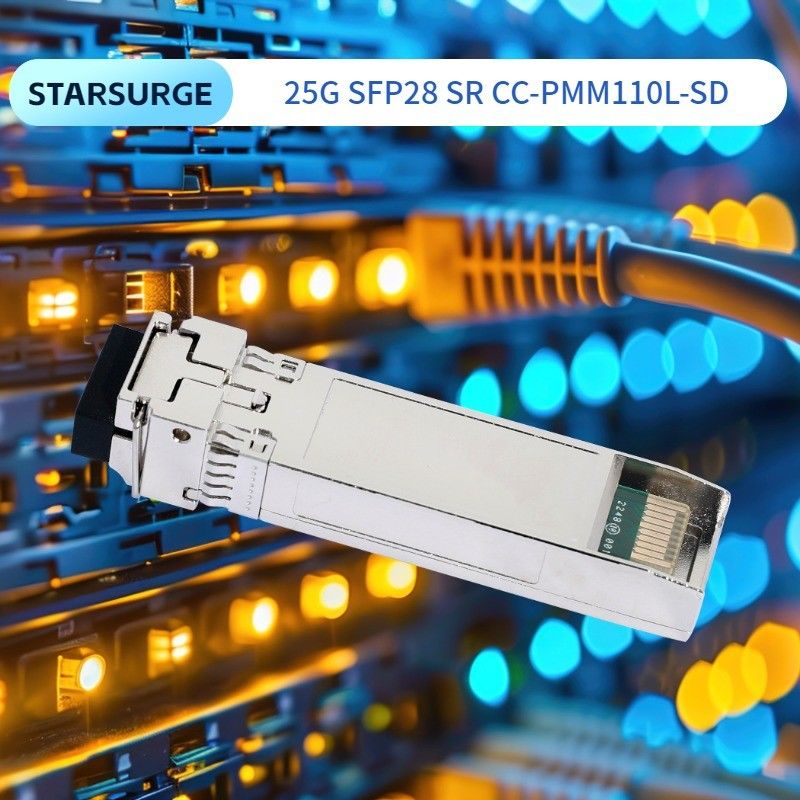 25G SFP28 SR Podwójny moduł nadajników LC Źródło zasilania DC 3.3V Kompatybilność SFP28 MSA dla sprzętu światłowodowego