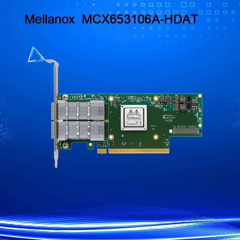 Connectx-6 MCX653106A-HDAT VPI MELLANOX Network Card 200 GB/s Adapter Infiniband i Ethernet