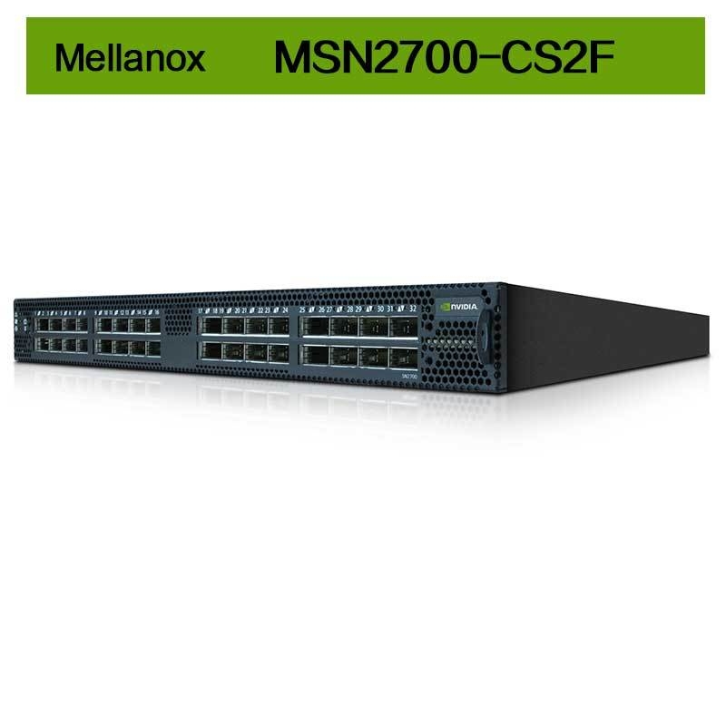 MSN2700-CS2F Mellanox Switch Spectrum oparty na 32 portach 100GbE Open Ethernet Platform