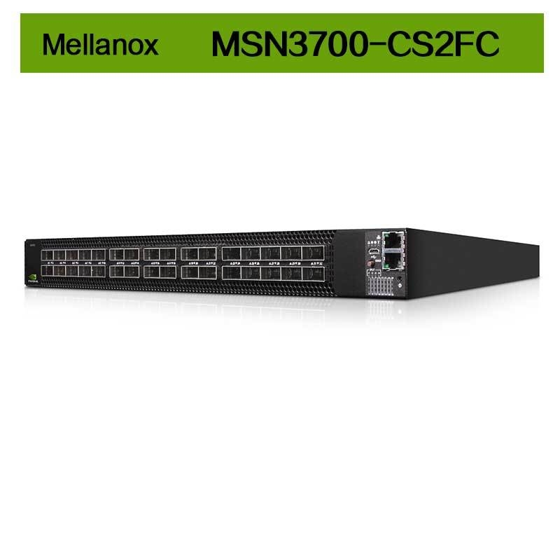 Cumulus Linux 2 zasilacze prądu przemiennego Przełącznik sieciowy Mellanox MSN3700 — CS2FC 100GbE 1U 32 porty QSFP28