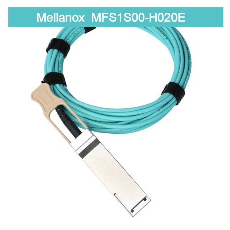 Kabel Mellanox AOC o niskim opóźnieniu MFS1S00-H020E Splitter Kabel Ethernet 200GbE Do 2x100GbE 20m