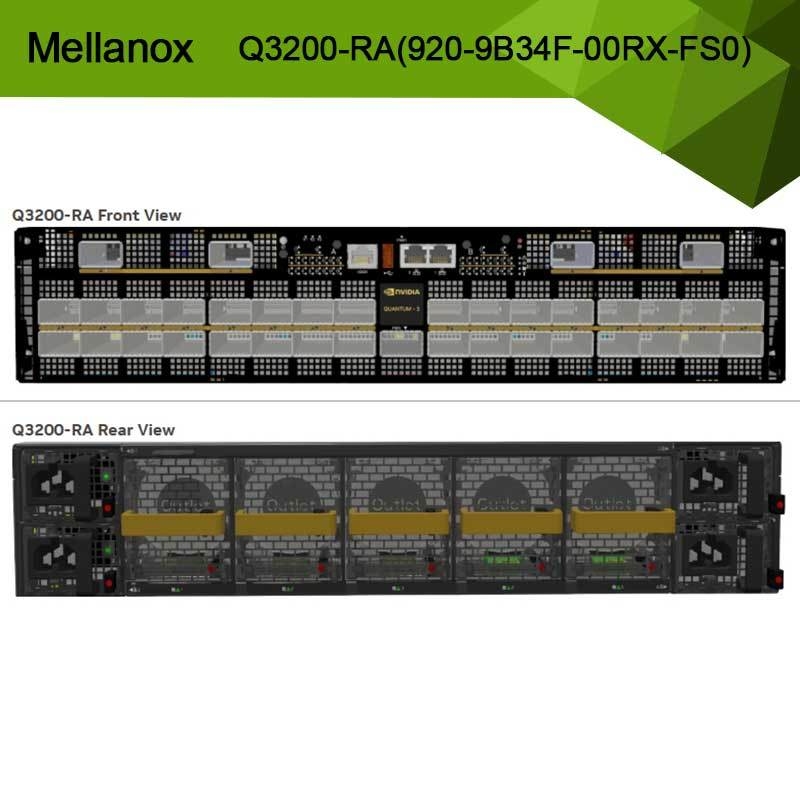 Nvidia Q3200-Ra Quantum-3 oparte na dwóch sąsiednich przełącznikach Xdr Infiniband z obsługą Vlan 2u 36 portów Xdr 18 klatek Osfp