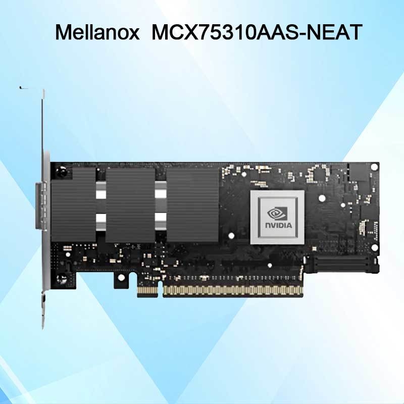 Karta Nvidia Connectx-7 MCX75310aas-Neat (900-9X766-003N-SQ0) Jednoportowa Osfp Infiniband: Ndr 400GB/s (Prędkość domyślna) Ethernet: 400gbe