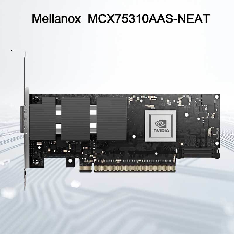 Karta Nvidia Connectx-7 MCX75310aas-Neat (900-9X766-003N-SQ0) Jednoportowa Osfp Infiniband: Ndr 400GB/s (Prędkość domyślna) Ethernet: 400gbe
