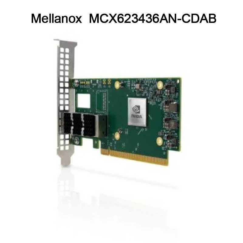 Karta adaptera Nvidia MCX623436an-Cdab Connectx-6 Dx En, 100 GbE, OCP3.0, z zarządzaniem hostem, dwuportowa QSFP56, PCIe 4.0 x16, bez kryptografii, śruba radełkowa (uchwyt)