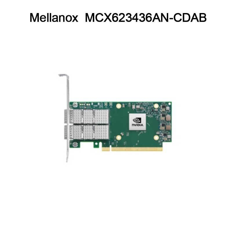Karta adaptera Nvidia MCX623436an-Cdab Connectx-6 Dx En, 100 GbE, OCP3.0, z zarządzaniem hostem, dwuportowa QSFP56, PCIe 4.0 x16, bez kryptografii, śruba radełkowa (uchwyt)