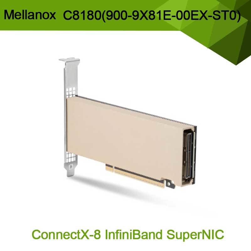 Nvidia Connectx-8 Adapter C8180 (900-9X81E-00EX-ST0) Jednorazowa klatka Osfp Infiniband: 800 gbs Xdr Ib