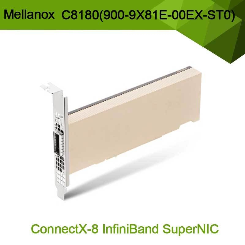 Nvidia Connectx-8 Adapter C8180 (900-9X81E-00EX-ST0) Jednorazowa klatka Osfp Infiniband: 800 gbs Xdr Ib