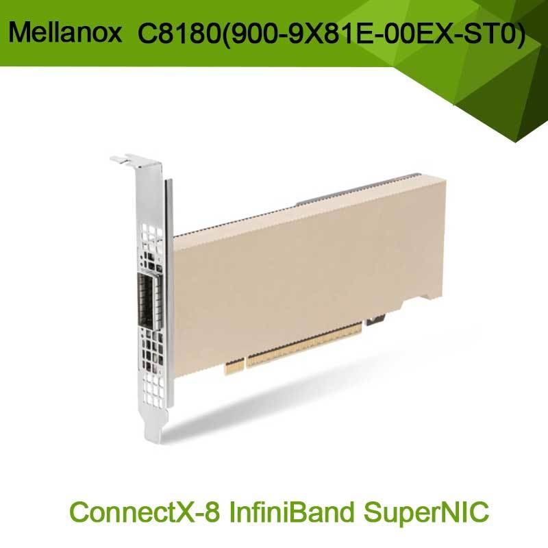 Nvidia Connectx-8 Adapter C8180 (900-9X81E-00EX-ST0) Jednorazowa klatka Osfp Infiniband: 800 gbs Xdr Ib