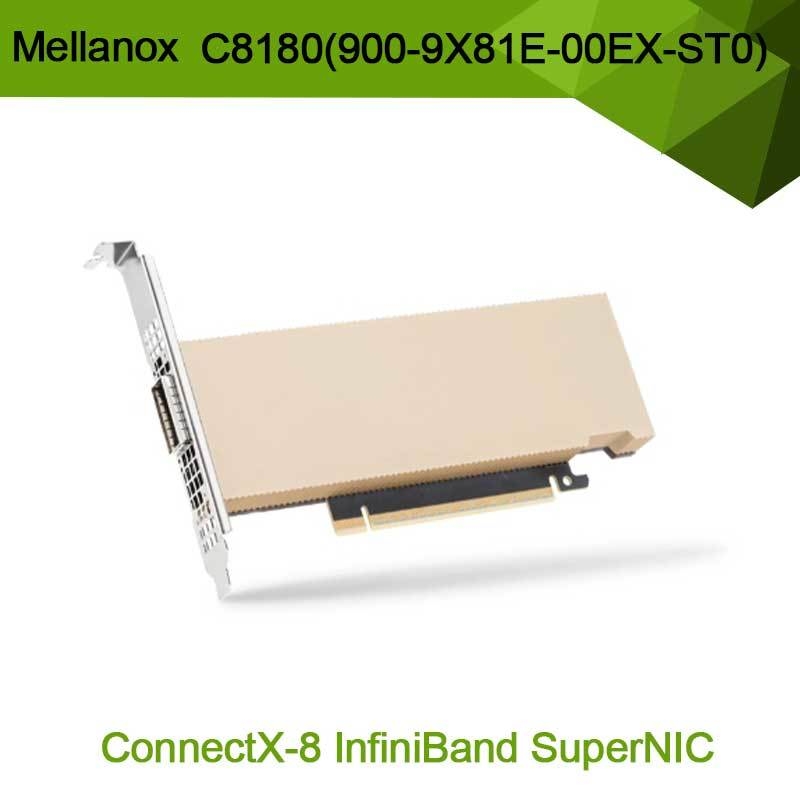 Nvidia Connectx-8 Adapter C8180 (900-9X81E-00EX-ST0) Jednorazowa klatka Osfp Infiniband: 800 gbs Xdr Ib