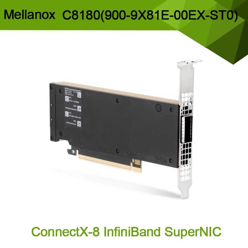 Nvidia Connectx-8 Adapter C8180 (900-9X81E-00EX-ST0) Jednorazowa klatka Osfp Infiniband: 800 gbs Xdr Ib