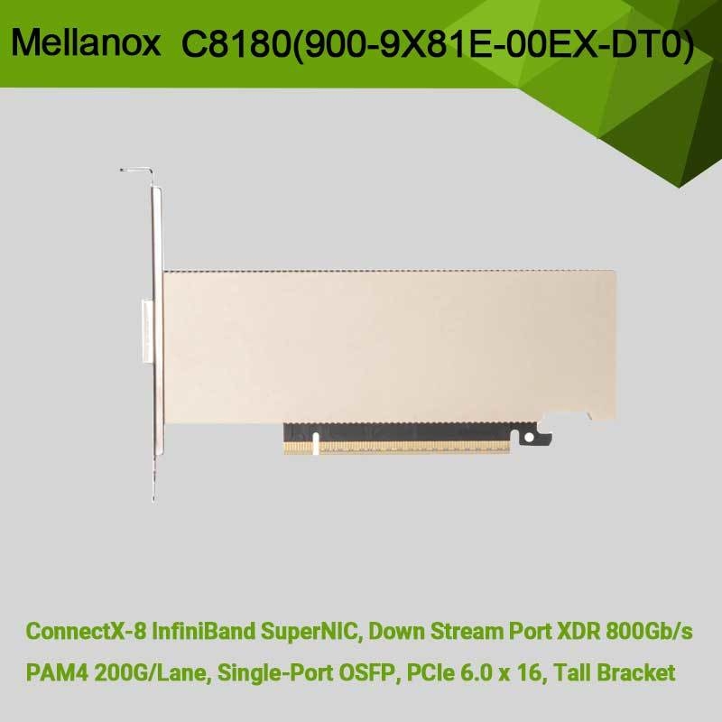 Karta Nvidia Connectx-8 C8180 (900-9X81E-00EX-DT0) Single-Cage Osfp Infiniband: 800gbs Xdr Ib